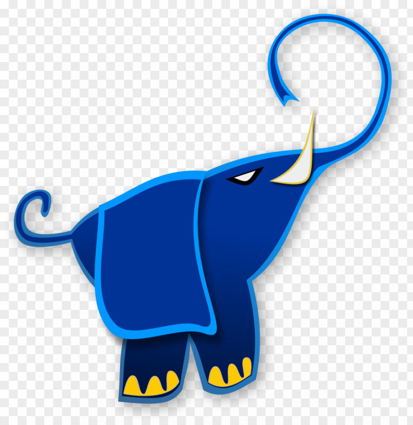 Blu Cliparts African Forest Elephant Rhinoceros Blue Clip Art PNG