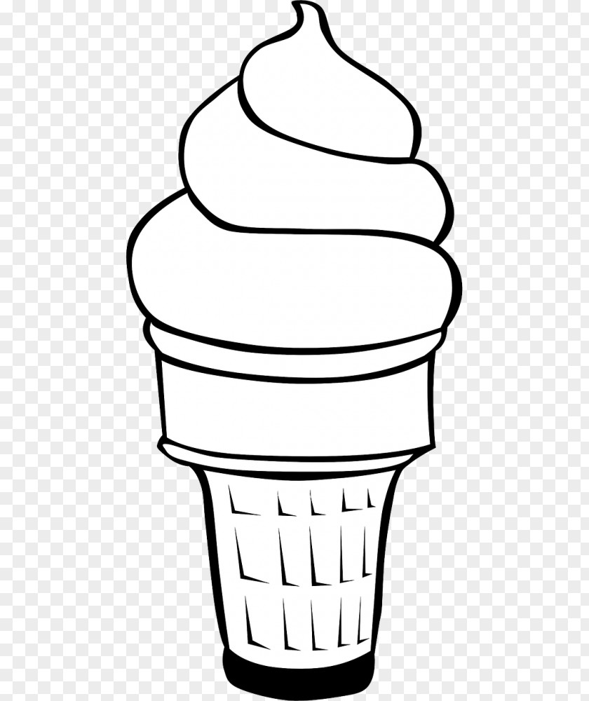 Ice Cream Cones Sundae Colouring Pages Waffle PNG