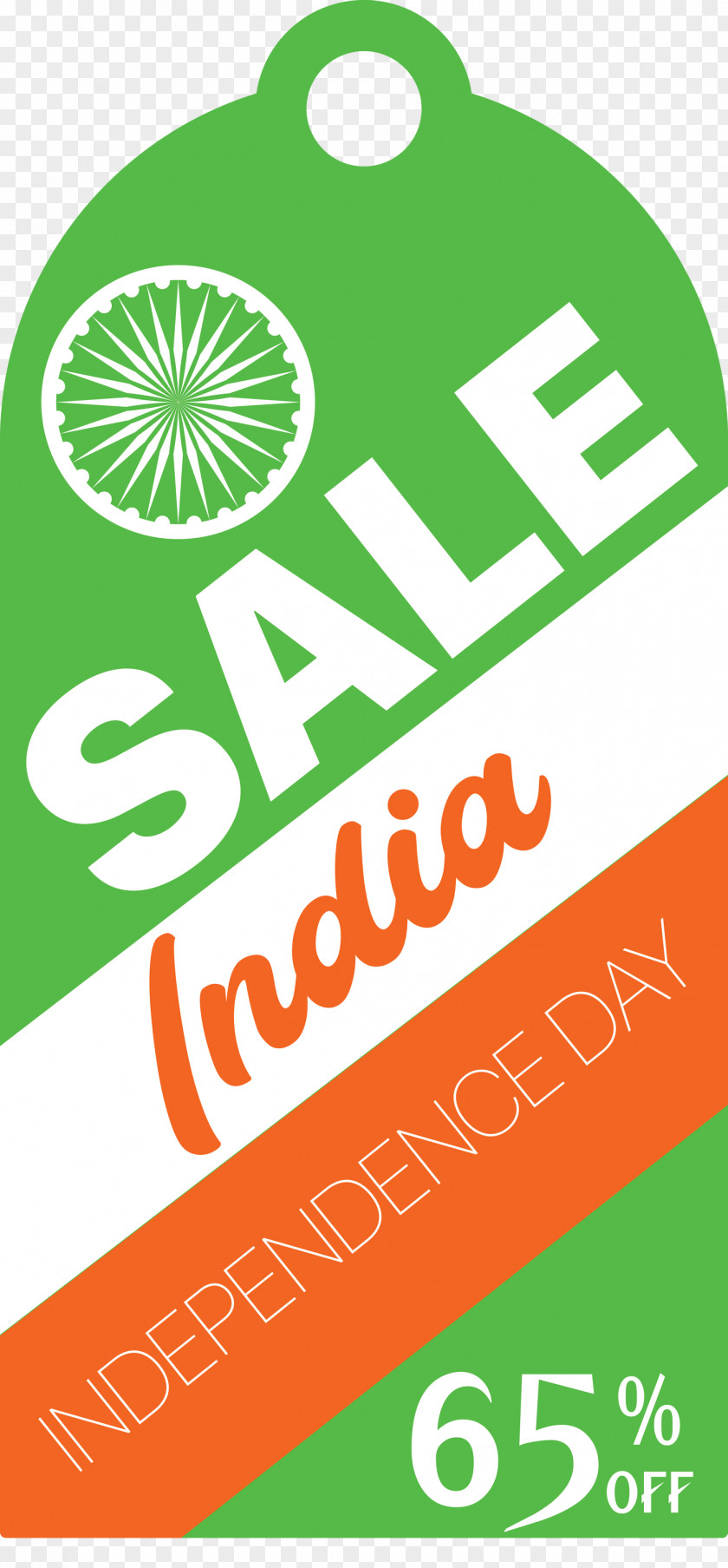 India Indenpendence Day Sale Tag Label PNG