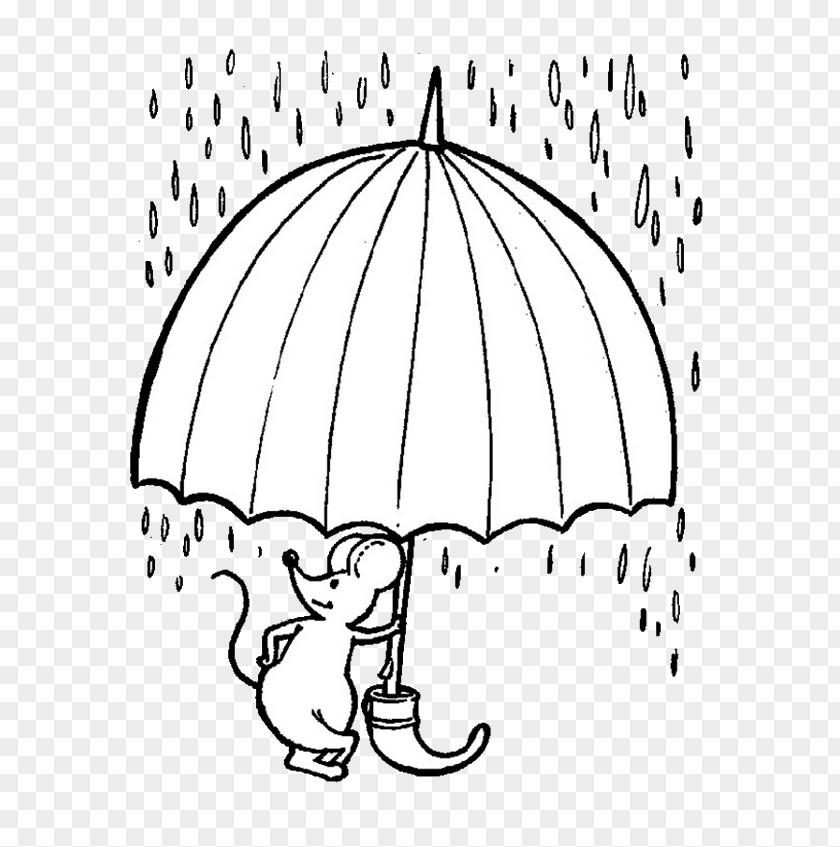 Little Mouse Under The Umbrella Stroke Painting Mu1ef9 Thuu1eadt Child PNG