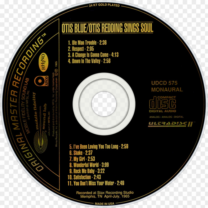Otis Redding Innervisions Album The Definitive Collection Blue: Sings Soul Compact Disc PNG
