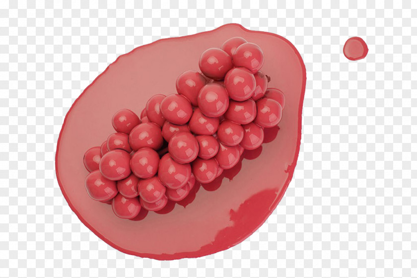 The Grapes Are Painted Cranberry Food Grape No PNG
