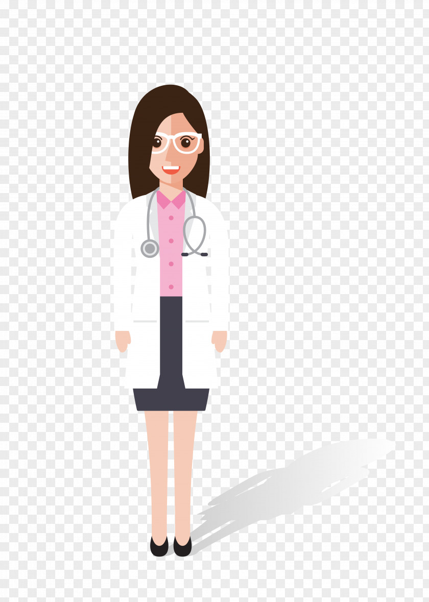 Vector Cartoon Female Doctor Material Physician Clip Art PNG