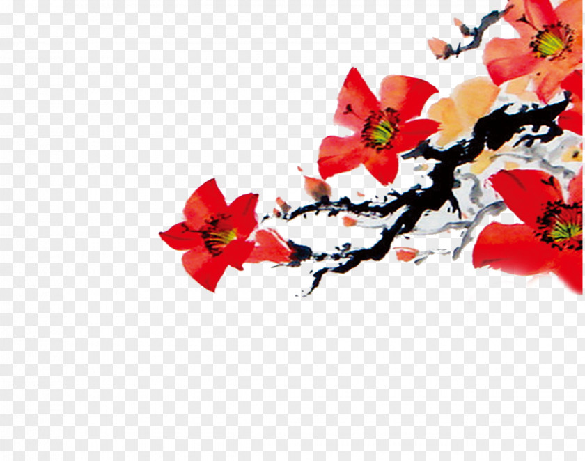 Winter Plum Proud Fengmu Bombax Ceiba Flower PNG