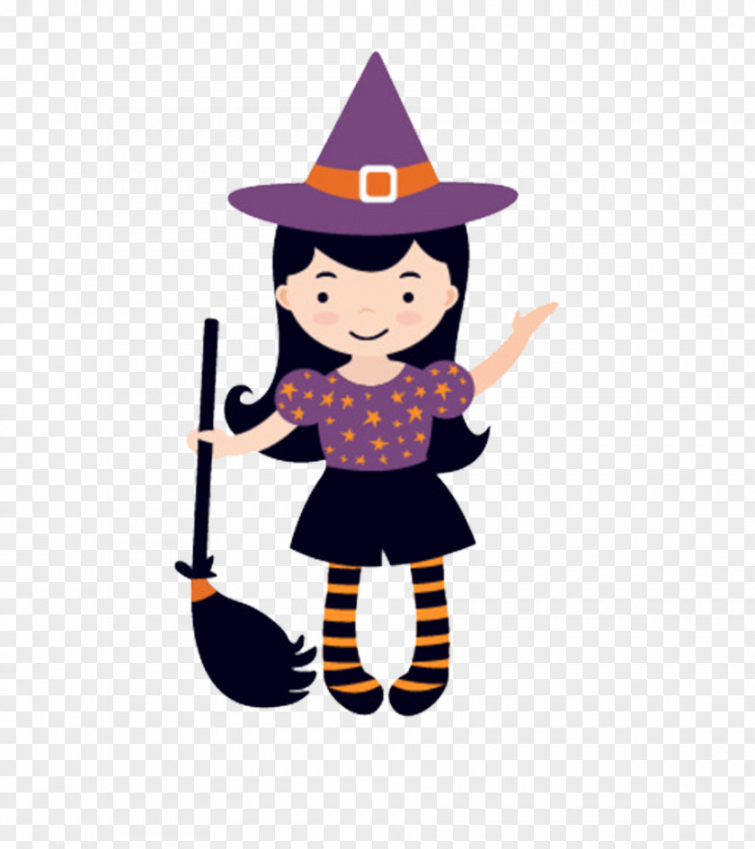 Cartoon Witch Halloween Witchcraft Clip Art PNG