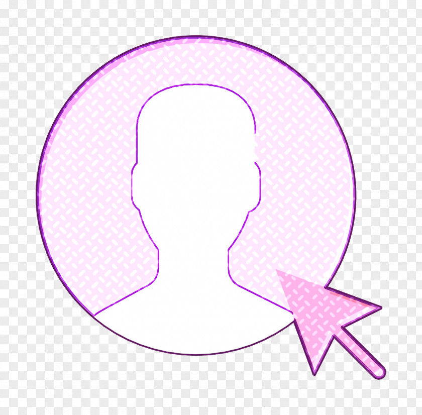 Magenta Pink User Icon Interaction Assets PNG