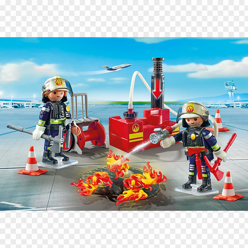 Toy Firefighting Playmobil Pump Firefighter PNG