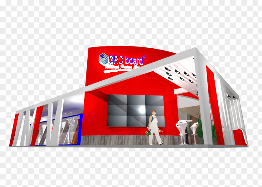Exhibition Booth Design Glass Fiber Reinforced Concrete Cement Board PNG