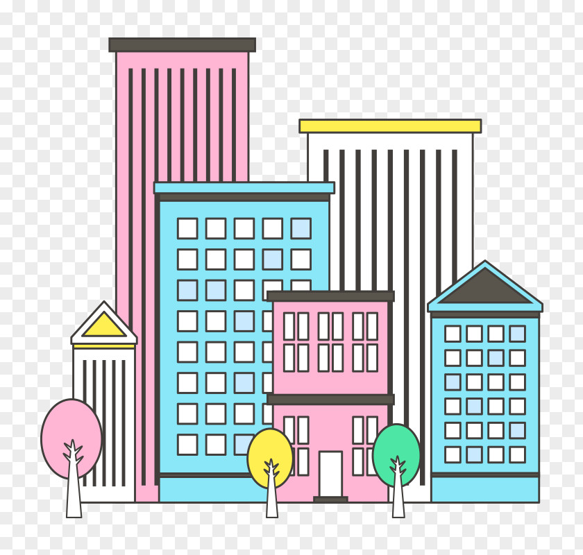 House,city Cartoon Furniture Area Illustration PNG