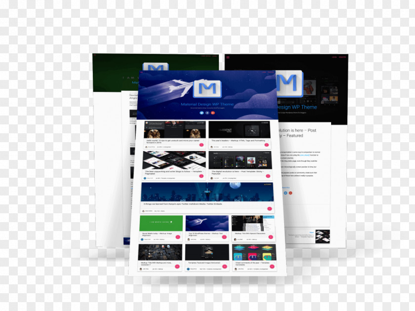 Two Sessions Theme Responsive Web Design Material WordPress PNG