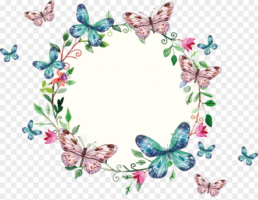 Butterfly Picture Frames Scrapbooking Paper PNG
