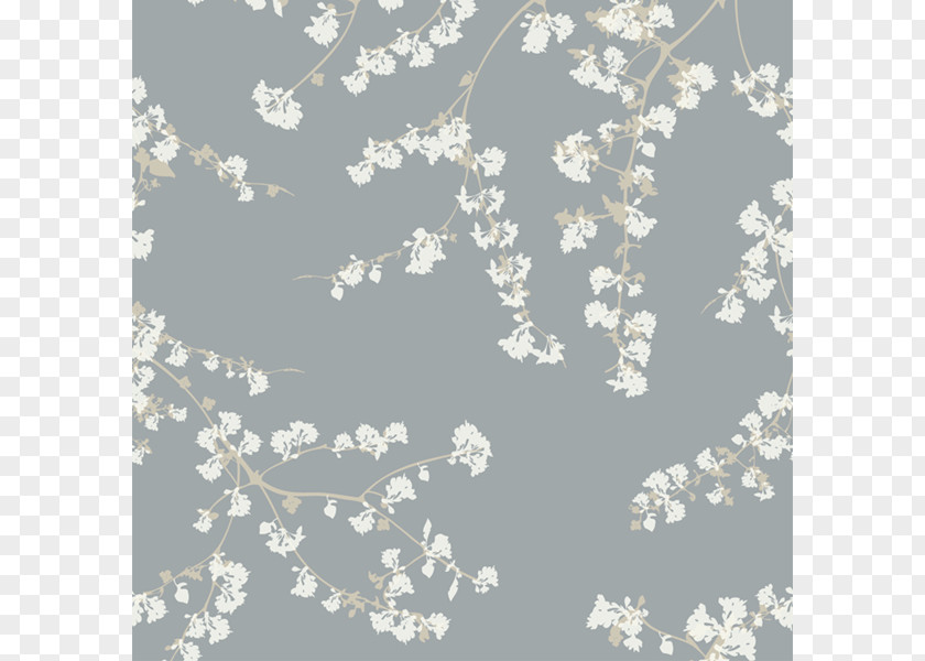 Design Paper Mural Almond Blossoms Wallpaper PNG
