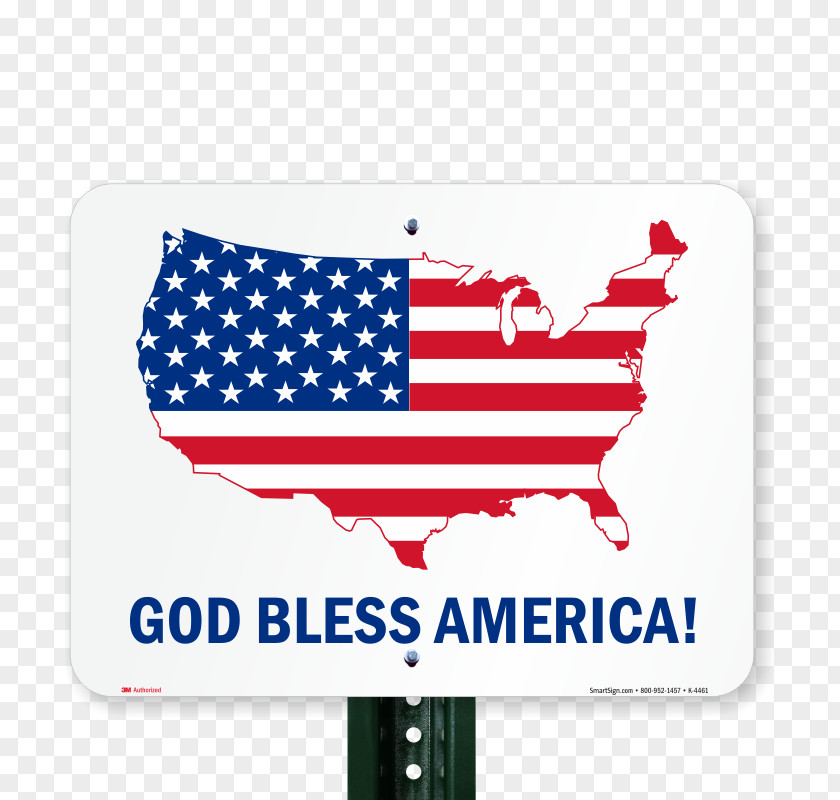 God Bless Flag Of The United States Blank Map PNG