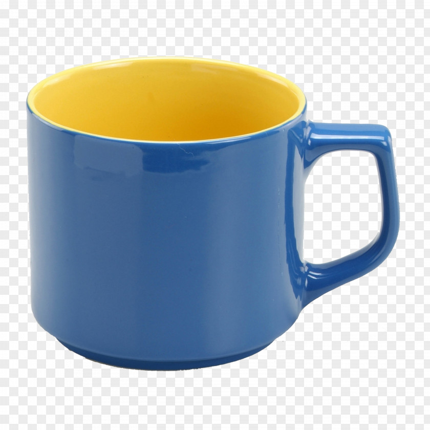Mug Coffee Cup Plastic Cobalt Blue PNG