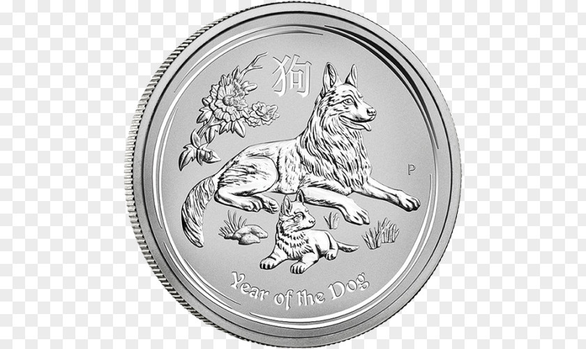 Year Of The Dog Perth Mint Silver Coin PNG