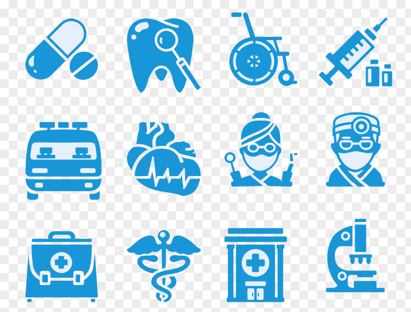 Blue Pharmacy Icon Physician Nurse Health Care PNG
