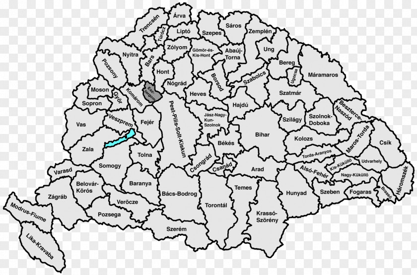 Counties Of The Kingdom Hungary Pozsony County Bács-Bodrog Ung PNG