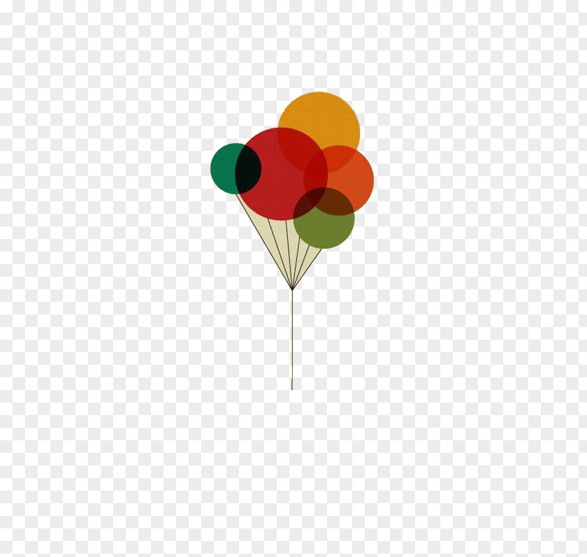 Dotted Balloons Poster Watercolor Painting PNG