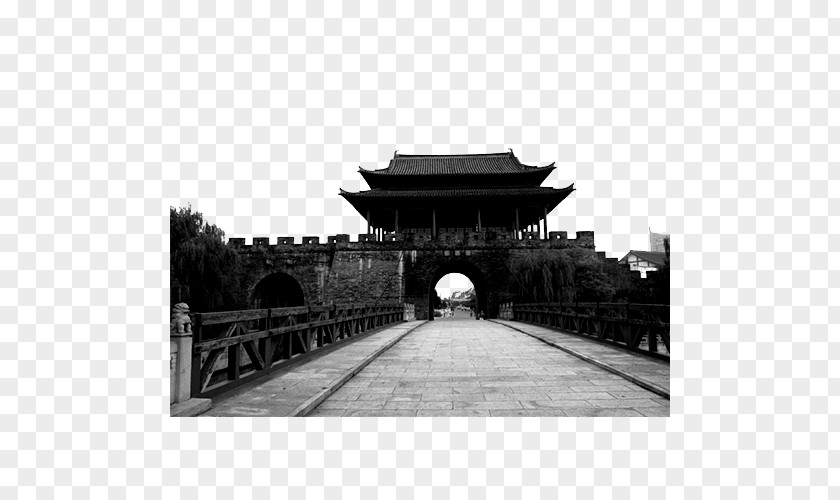 Majestic Ancient City Gate Keqiao District U8fceu6069u9580 Yue Shaoxing Photography PNG