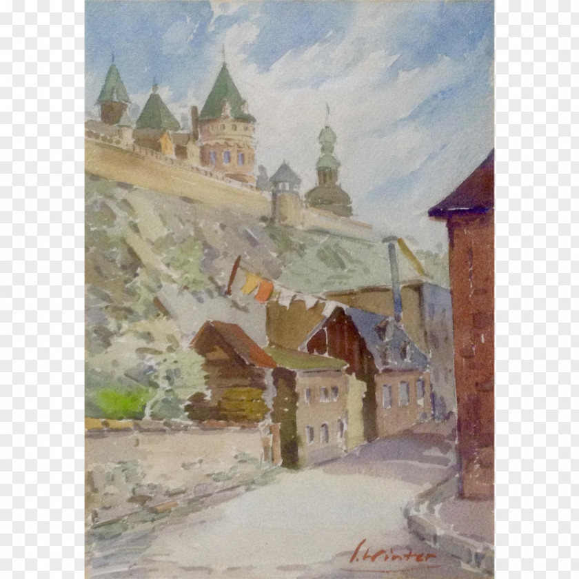 Painting Watercolor Chapel PNG