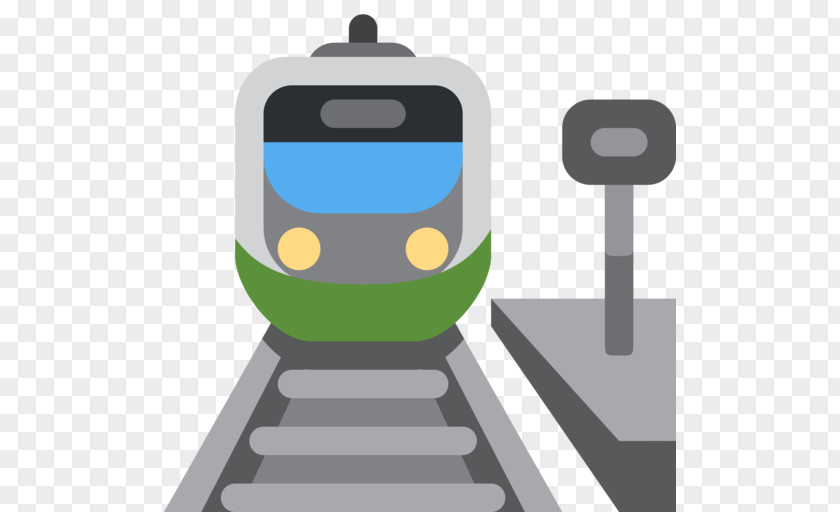 Train Rail Transport Station Trolley Emoji PNG