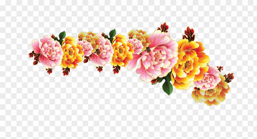Peony Elements Figure Floral Design Cut Flowers Flower Bouquet Artificial PNG