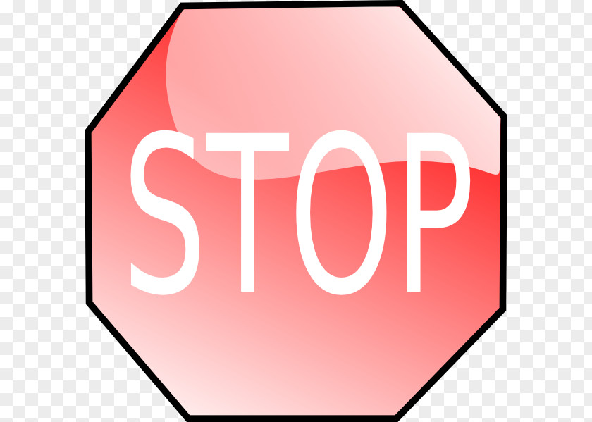 Stop Sign Outline Free Content Clip Art PNG