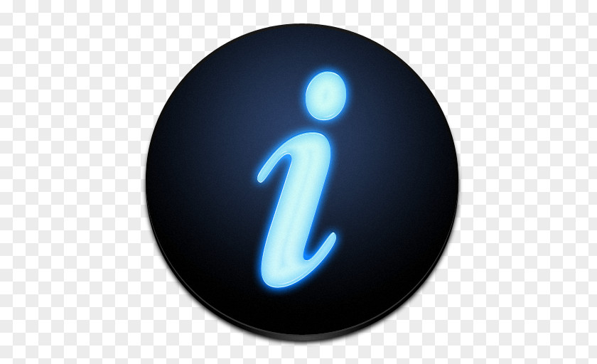 Toolbar Regular Get Info Symbol Electric Blue Font PNG