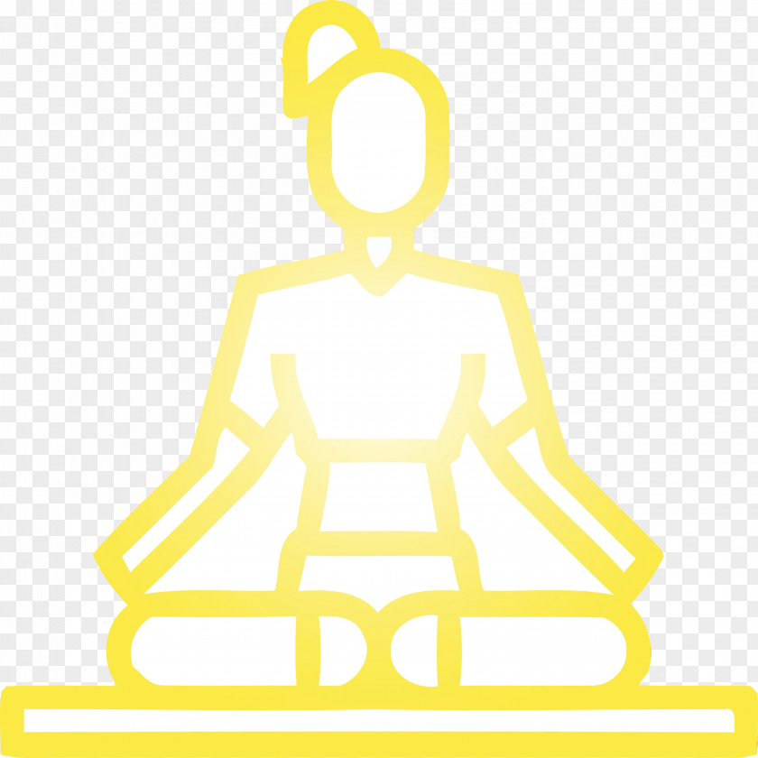 Yellow Physical Fitness Balance Meditation PNG