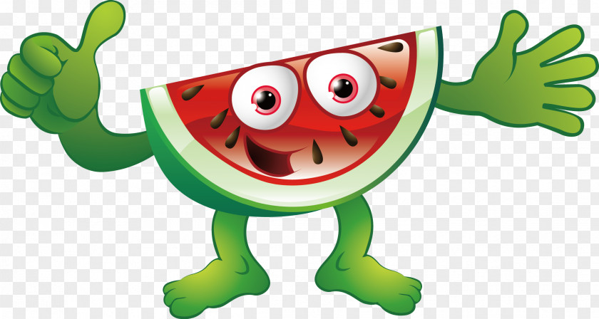 Cartoon Watermelon Vector PNG
