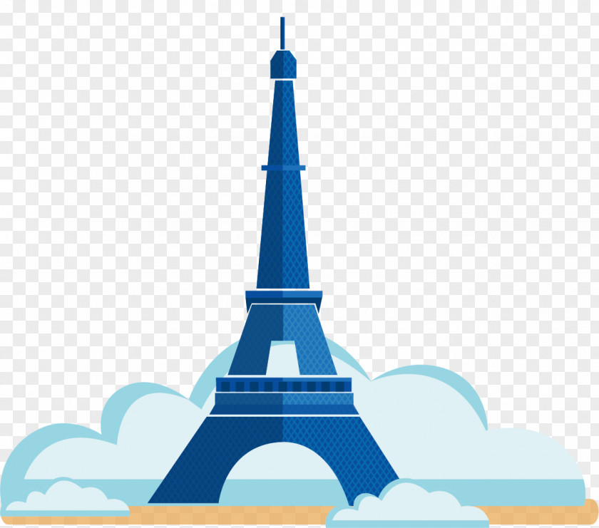 Sky Blue Tower Eiffel Silhouette Tourist Attraction PNG