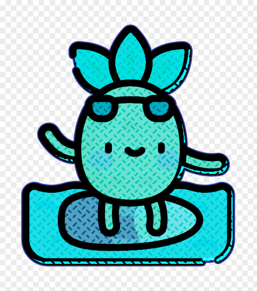 Surfing Icon Sports And Competition Pineapple Character PNG