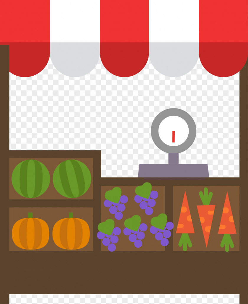 Vector Fruit And Vegetable Cart Graphic Design Adobe Illustrator PNG