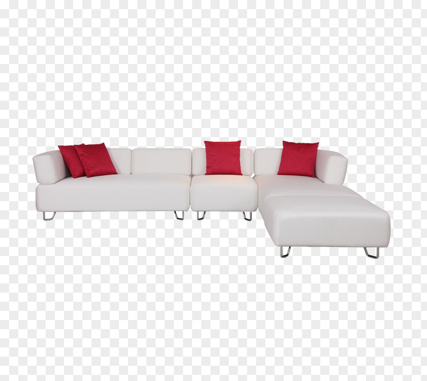 White Sofa Bed Couch Living Room Pillow PNG