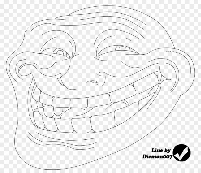 Nose Line Art White Sketch PNG