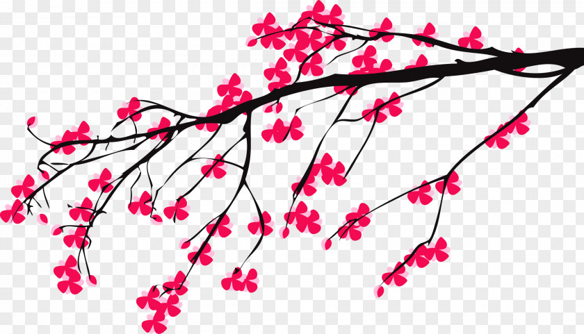 Peach Corner Decoration Cherry Blossom Tree Clip Art PNG