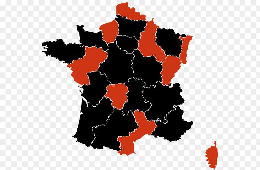 France Regions Of Vector Graphics Map PNG
