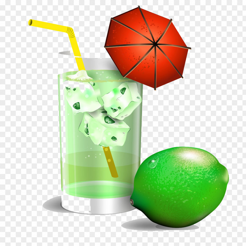 Green And Lemon Juice Fruit Food PNG