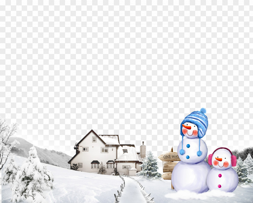 Winter Snow House Free Of Material Igloo Snowman PNG