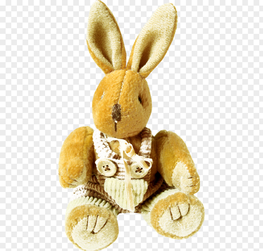 Yellow Bunny Easter Hare Stuffed Toy Rabbit PNG