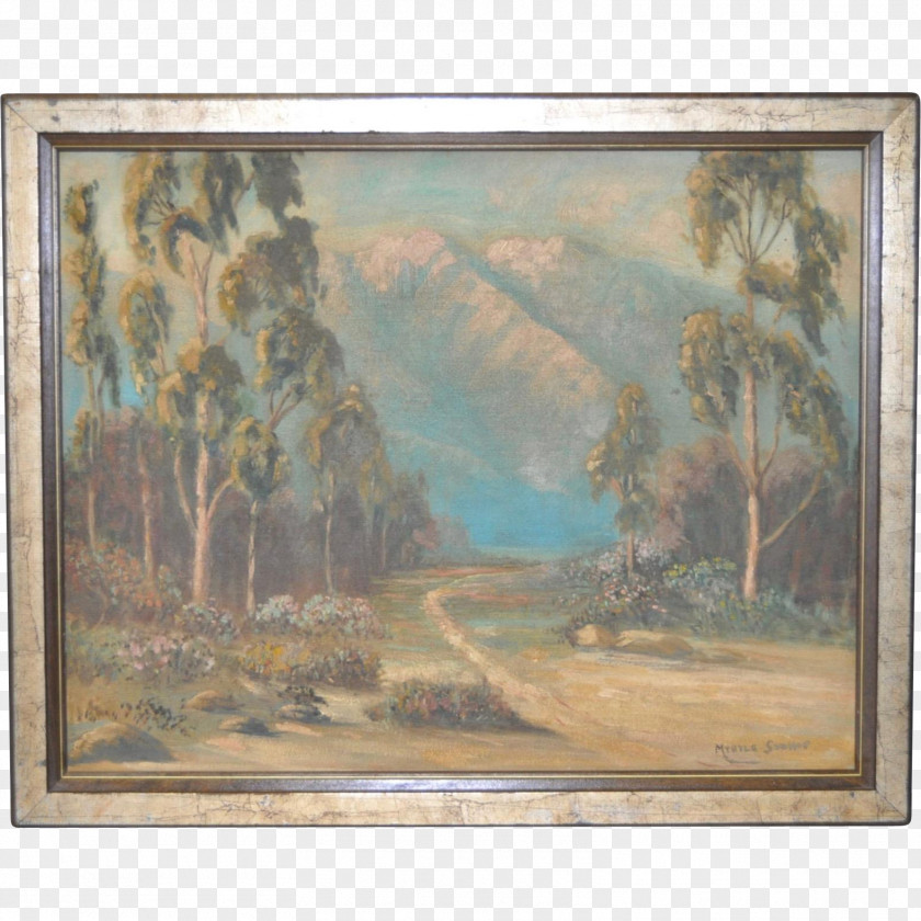 Mountain Landscape Painting Watercolor Visual Arts Picture Frames PNG