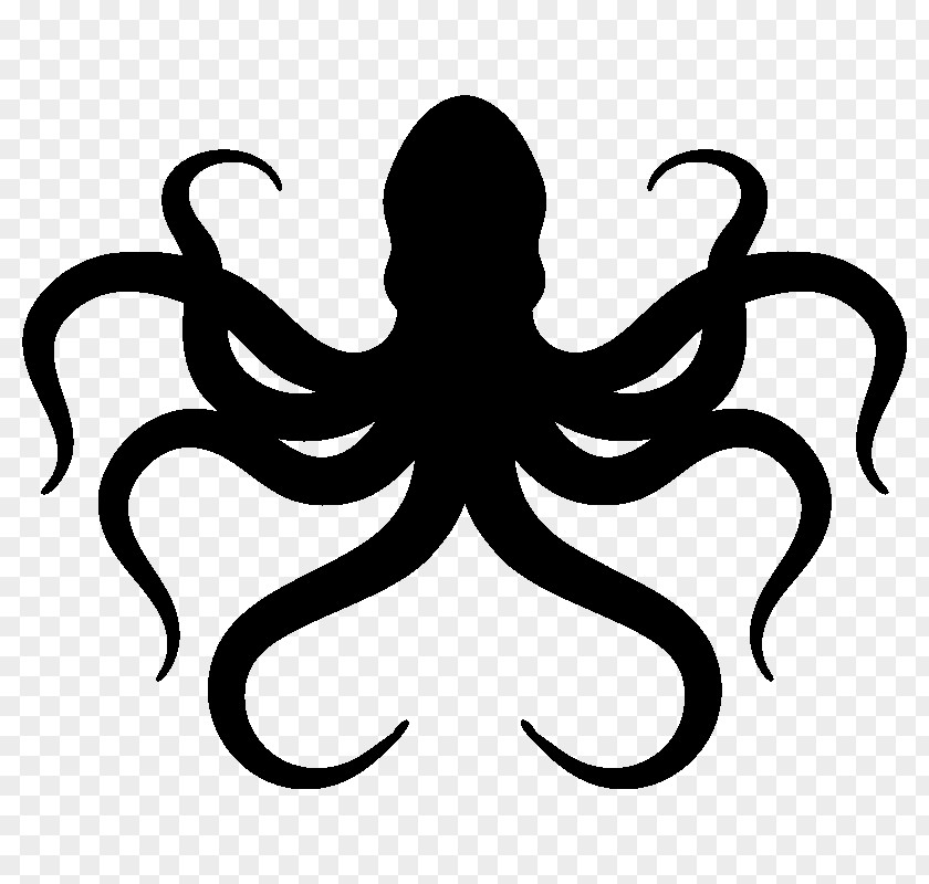 Octopus Silhouette Sticker Vinyl Group Adhesive Clip Art PNG