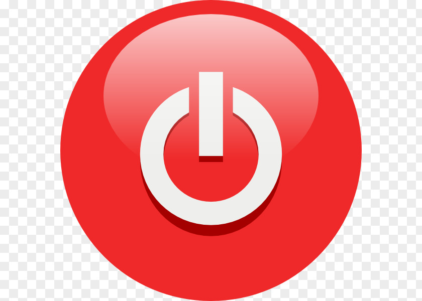 Red Power Button Symbol Icon Push-button Clip Art PNG