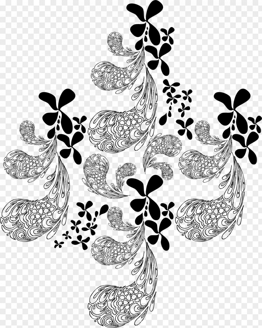 Paisley Motif White Font PNG