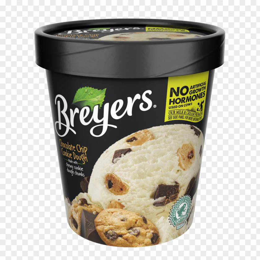Ice Cream Breyers Vanilla Chocolate Chip Cookie PNG