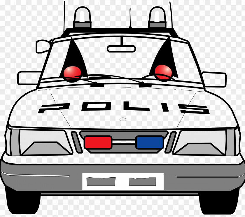 Police Car Officer Coloring Book PNG