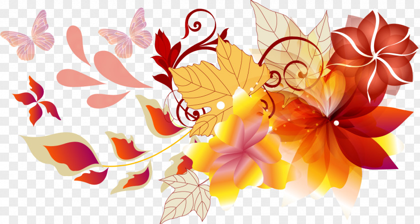 Autumn Leaves Festival Brochure Flower Stock Photography PNG