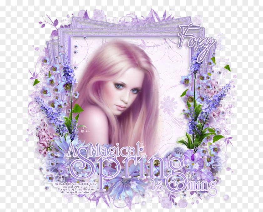 Beautiful Hello Spring Flower Floral Design Lilac Violet Rose PNG
