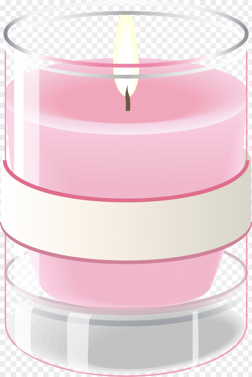 Cartoon Pink Candle Clip Art PNG