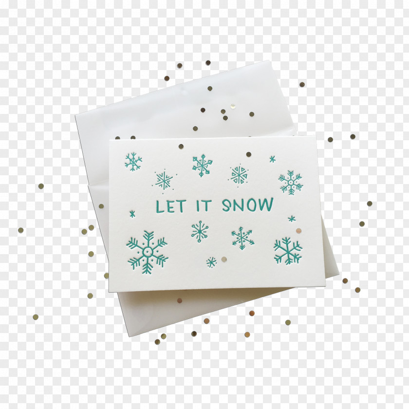 Confetti Paper Let It Snow Letterpress Printing Font PNG